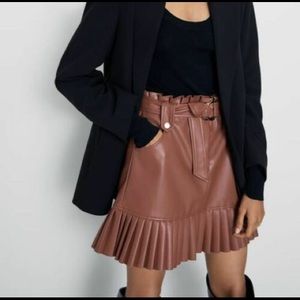 Zara Faux Leather Skirt